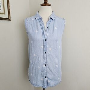 BeachLunchLounge Polka Dot Button Up Top